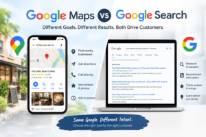 Google Maps vs Google Search: Key Differences for Businesses